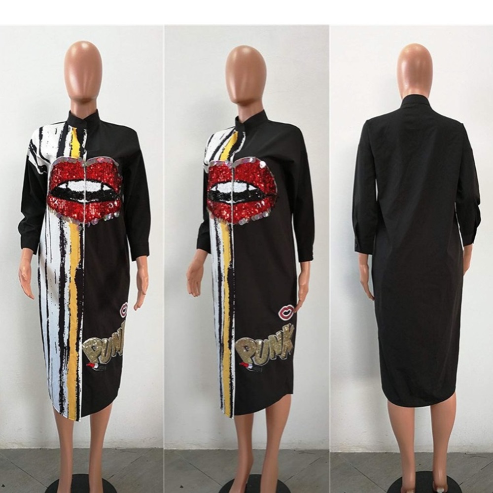 Sexy Graphic Long Sleeve Blouse Top